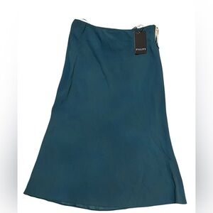 FILLITY Teal A-line midi skirt- SZ 38 (US 8)NWT